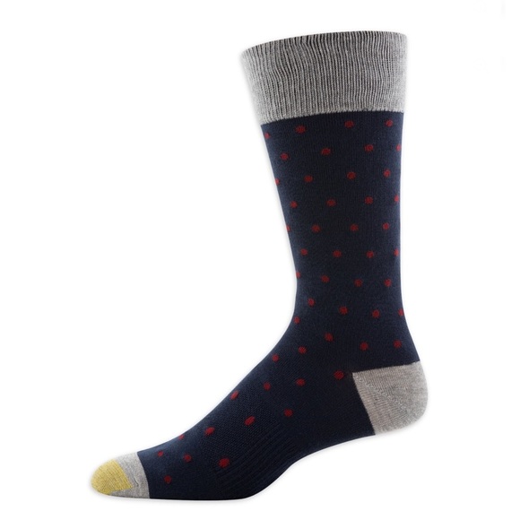 Mens GoldToe 3pk Dress Stripe Dots Crew Socks - Picture 5 of 10